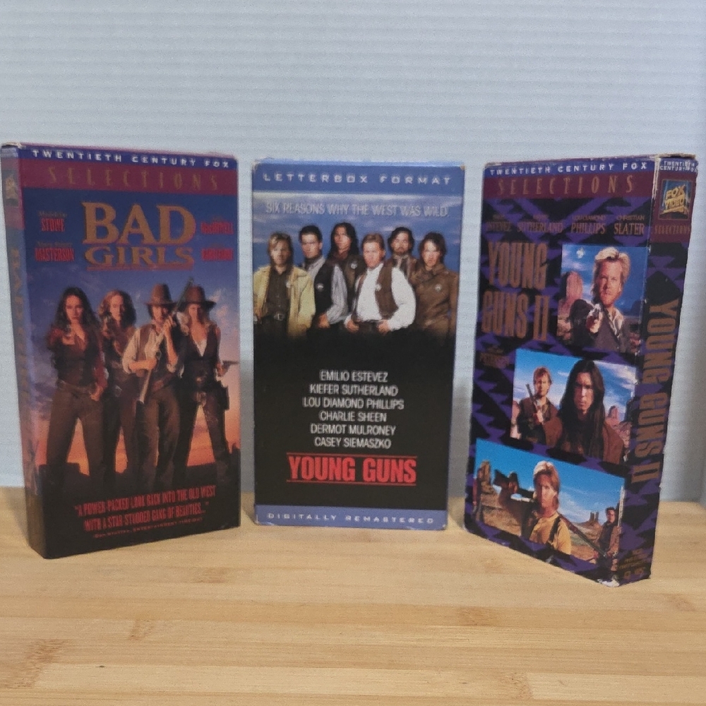 Young Guns  VHS Collection 3 Tapes Rare Set